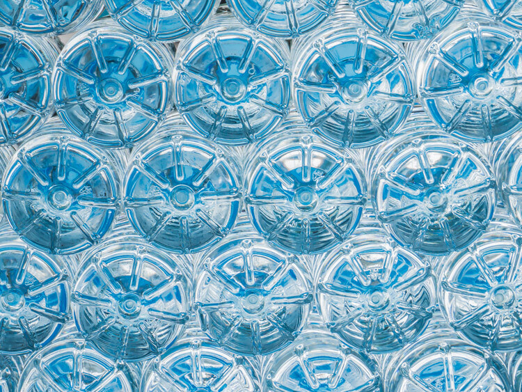 Plastic bottles circle